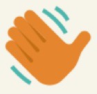 Waving hand icon